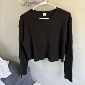 Aritzia Waffle Knit Pull Over Long Sleeve
